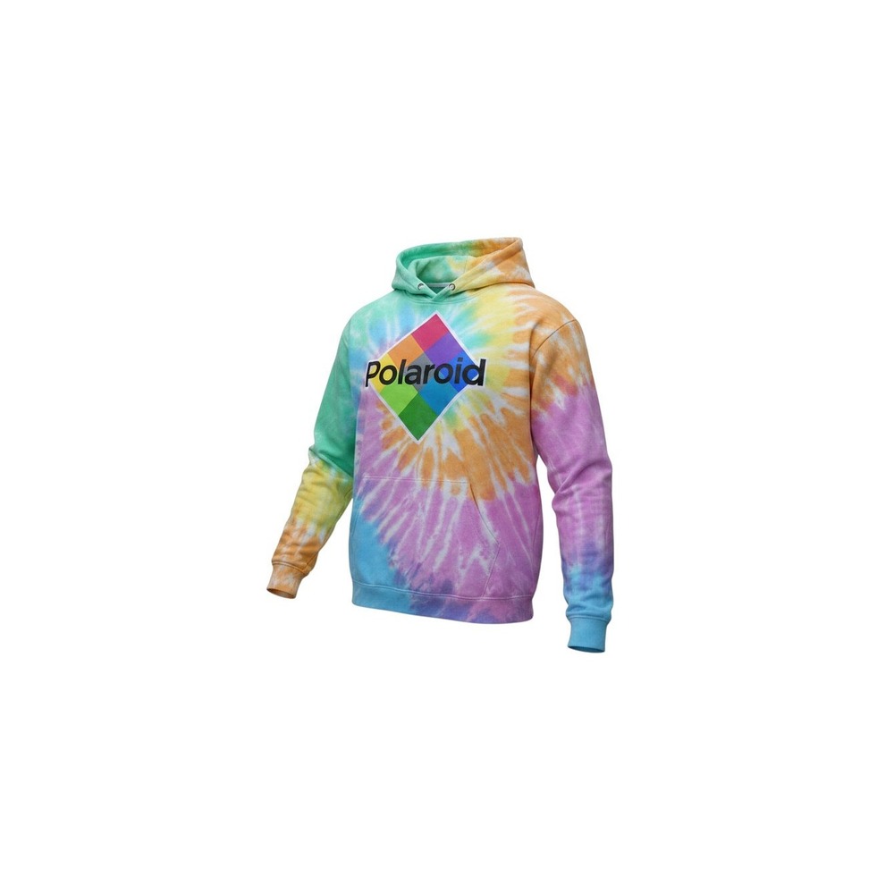 Polaroid Hoodie Mens Large Multi Color NWT Tie Dye Graphic Fleece Sweatshirt